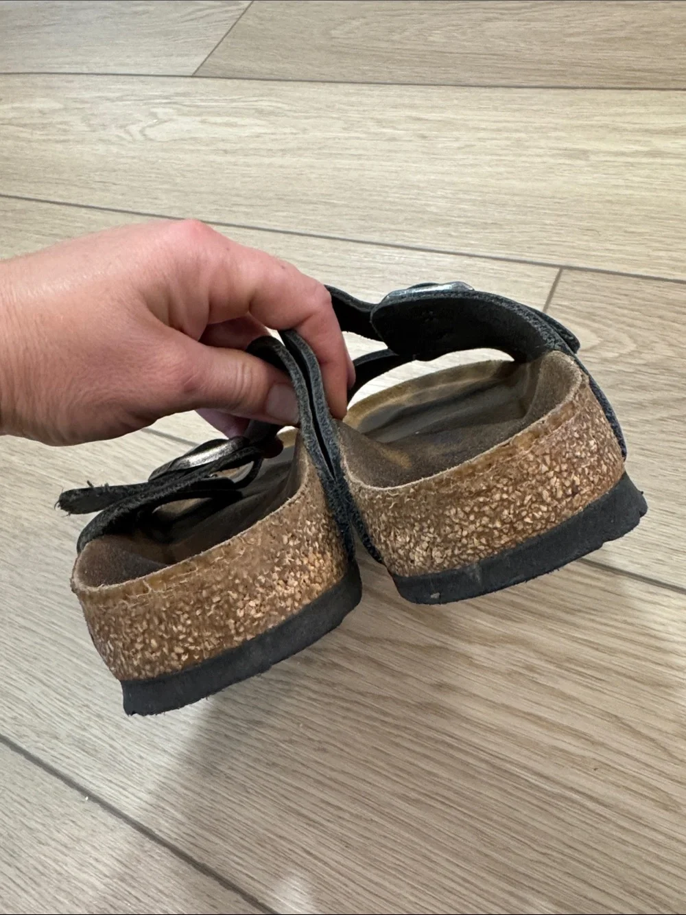 Birkenstock Arizona Gray Sandals Granola Camp Trendy Hiking Travel sz 36/5.5